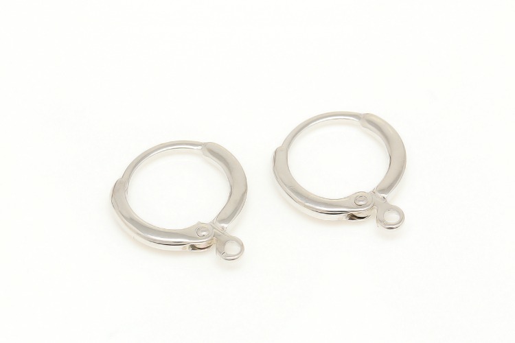 K469-Ternary Alloy Plated (1pairs)-13mm Lever Back Earrings,One Touch Round Earrings,Earring Component -Nickel Free, [PRODUCT_SEARCH_KEYWORD], JEWELFINGER-INBEAD, [CURRENT_CATE_NAME]