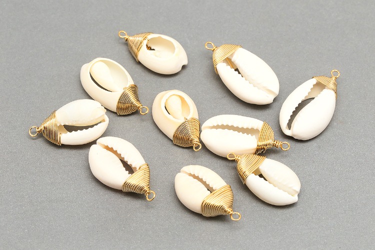 [W] K379-Gold Plated-(10pcs)-Shell Pendant,Clam Shell Charm, [PRODUCT_SEARCH_KEYWORD], JEWELFINGER-INBEAD, [CURRENT_CATE_NAME]