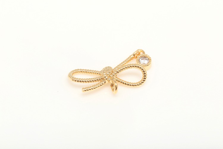 [W] K942-Gold Plated-(10pcs)-14*7mm Ribbon with Cubic Charms-Necklace Earrings Making Supply-Wholesale Charm, [PRODUCT_SEARCH_KEYWORD], JEWELFINGER-INBEAD, [CURRENT_CATE_NAME]