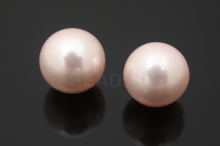 [W] E462-Half-drilled-Shell Pearl-(20pcs)-10mm Half drilled Shell Pearl-Light Pink-Wholesale Pearl, [PRODUCT_SEARCH_KEYWORD], JEWELFINGER-INBEAD, [CURRENT_CATE_NAME]