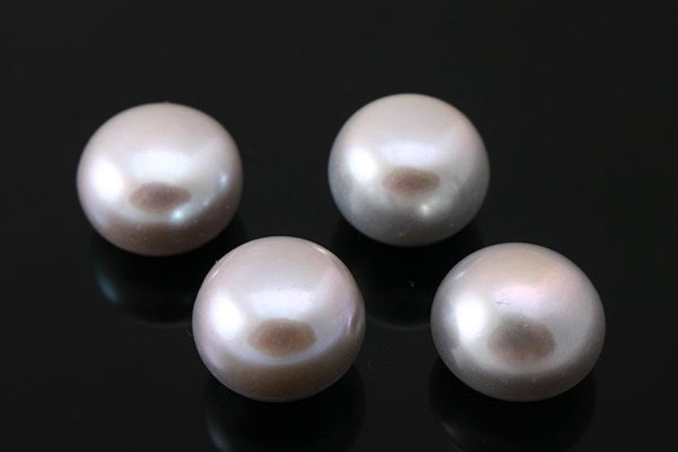[W] E448-Half-drilled-Freshwater Pearl-(20pcs)-10mm Half Drilled Freshwater Pearl-Natural Pearls-Pearl Cabochons-Button Pearl-Silver Gray-Wholesale Pearl, [PRODUCT_SEARCH_KEYWORD], JEWELFINGER-INBEAD, [CURRENT_CATE_NAME]