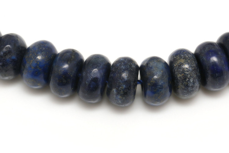 G025-Lapis Lazuli Smooth Rondelle 9mm (9pcs)Lapis Lazuli Rondelle Beads for Jewelry, [PRODUCT_SEARCH_KEYWORD], JEWELFINGER-INBEAD, [CURRENT_CATE_NAME]