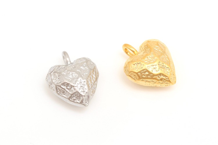 [W] K533-Matt Gold Plated&amp;Matt Rhodium Plated-(20pcs)-Heart Charms 14*11mm Heart Pendant,Necklace Earrings Making Supply, Color Option, [PRODUCT_SEARCH_KEYWORD], JEWELFINGER-INBEAD, [CURRENT_CATE_NAME]