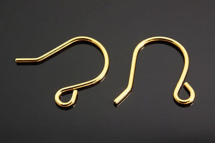 B150-Gold Plated (10pairs)- Earwires-French Hook Ear Wire-French wire hook-Fish Hook earring -Nickel free, [PRODUCT_SEARCH_KEYWORD], JEWELFINGER-INBEAD, [CURRENT_CATE_NAME]
