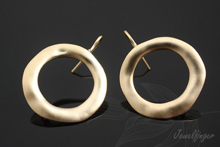H793-Matt Gold Plated (1pairs)-Donut Earwires-Brass Circle Ear Hook, [PRODUCT_SEARCH_KEYWORD], JEWELFINGER-INBEAD, [CURRENT_CATE_NAME]