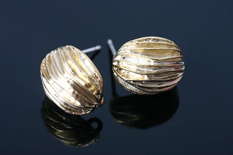 [W] B219-Matt Gold Plated (10pairs)-Oval Earrings-Oval Post Earrings-Silver Post, [PRODUCT_SEARCH_KEYWORD], JEWELFINGER-INBEAD, [CURRENT_CATE_NAME]