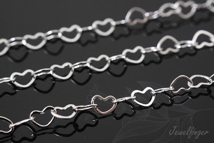 A152-245 HTSF Heart Chain-Ternary Alloy Plated (1M), [PRODUCT_SEARCH_KEYWORD], JEWELFINGER-INBEAD, [CURRENT_CATE_NAME]