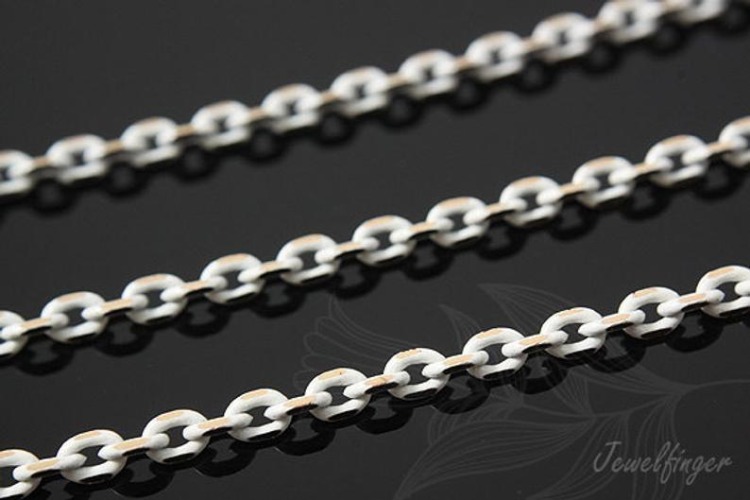 [W] A150-260S-4D/C Chain-White Coating Brass Chain (20M), [PRODUCT_SEARCH_KEYWORD], JEWELFINGER-INBEAD, [CURRENT_CATE_NAME]