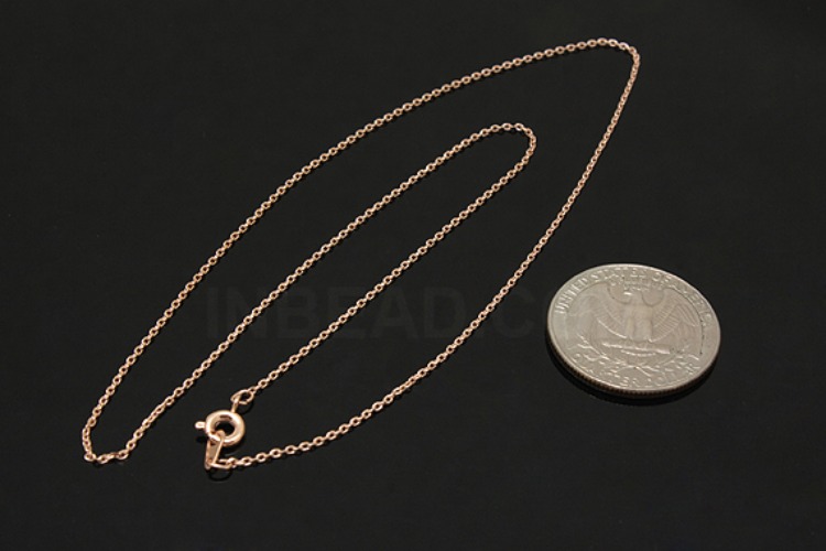 [W]  B568-225S 4DC Chain 42cm -Pink Gold Plated Ready Made Necklace (20pcs), [PRODUCT_SEARCH_KEYWORD], JEWELFINGER-INBEAD, [CURRENT_CATE_NAME]