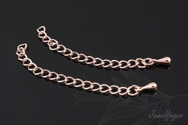B591-Pink Gold Plated-Extension Chain (10pcs), [PRODUCT_SEARCH_KEYWORD], JEWELFINGER-INBEAD, [CURRENT_CATE_NAME]