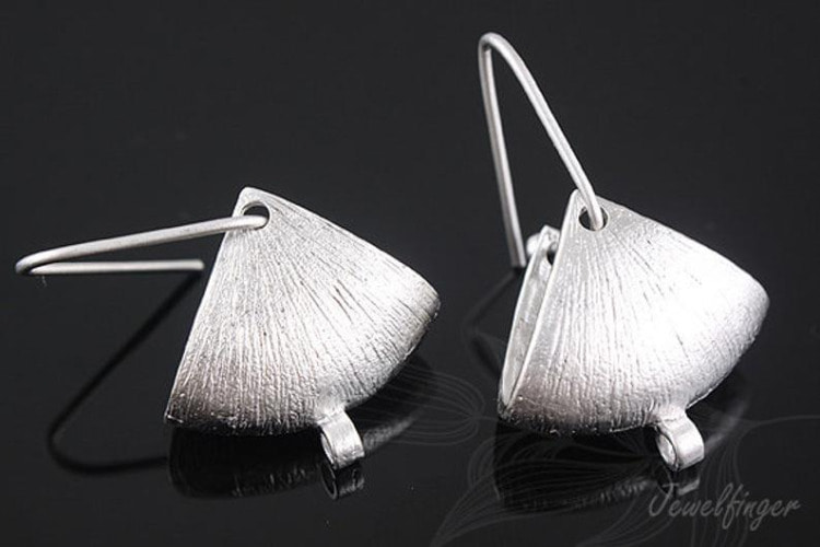 E866-Matt Rhodium Plated (1pairs)-Basket Ear Hook-Triangle Earrings, [PRODUCT_SEARCH_KEYWORD], JEWELFINGER-INBEAD, [CURRENT_CATE_NAME]