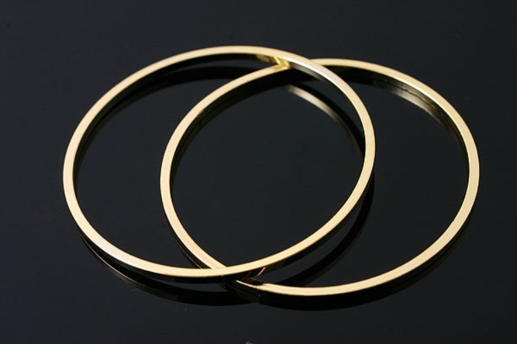 B449-Gold plated 30mm Slice Pipe Ring (4pcs), [PRODUCT_SEARCH_KEYWORD], JEWELFINGER-INBEAD, [CURRENT_CATE_NAME]