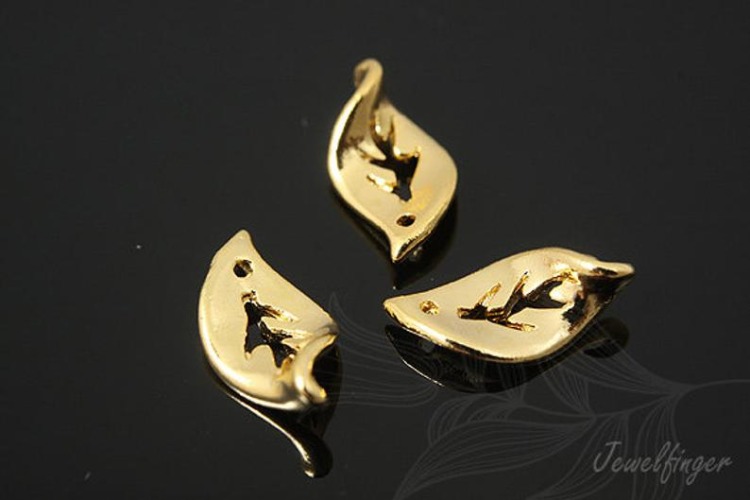 H142-Small leaf charm-Gold plated (4pcs), [PRODUCT_SEARCH_KEYWORD], JEWELFINGER-INBEAD, [CURRENT_CATE_NAME]