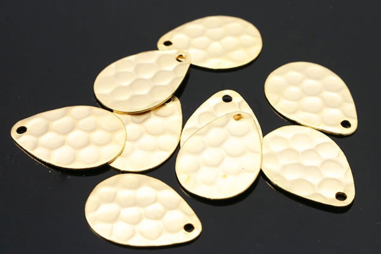 [W] H489-Matt Gold plated Emboss texture Drop Pendant (40 pcs), [PRODUCT_SEARCH_KEYWORD], JEWELFINGER-INBEAD, [CURRENT_CATE_NAME]