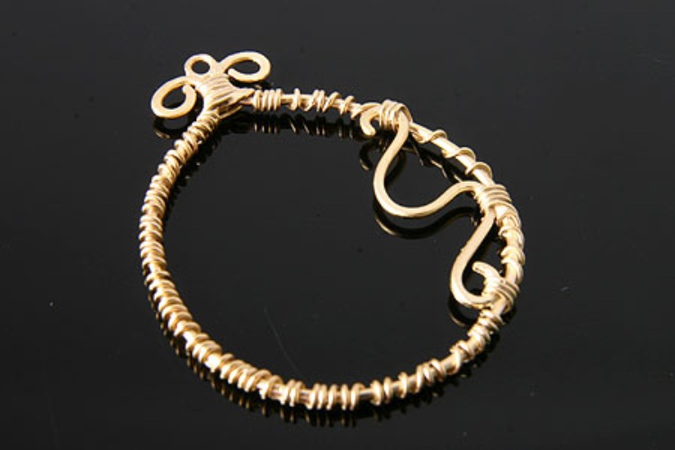 H688-Matt Gold plated Wire work Drop Pendant (2 pcs), [PRODUCT_SEARCH_KEYWORD], JEWELFINGER-INBEAD, [CURRENT_CATE_NAME]