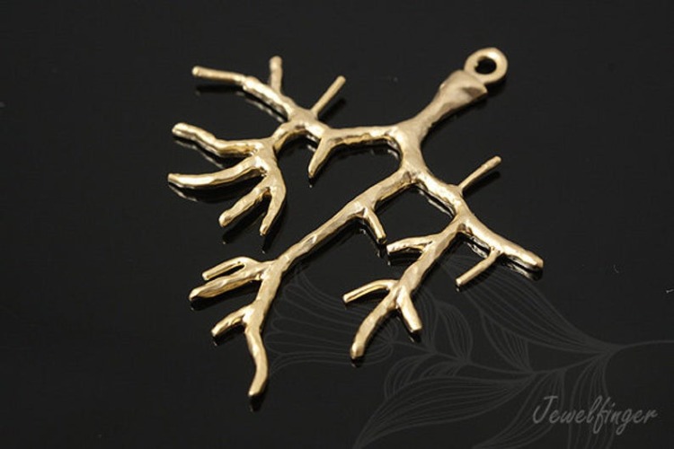 H490-Matt Gold plated Multi Post Branch Pendant (2pcs), [PRODUCT_SEARCH_KEYWORD], JEWELFINGER-INBEAD, [CURRENT_CATE_NAME]