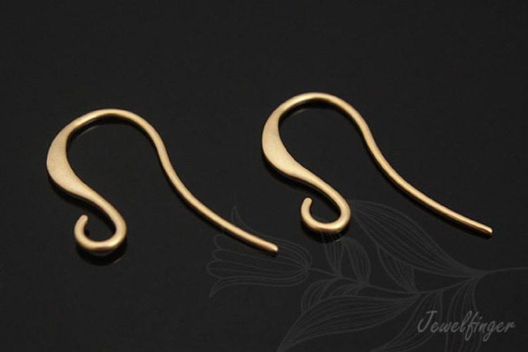 B637-Matt Gold Plated (2pairs)-Earwires-French Hook Ear Wire-French wire hook, [PRODUCT_SEARCH_KEYWORD], JEWELFINGER-INBEAD, [CURRENT_CATE_NAME]