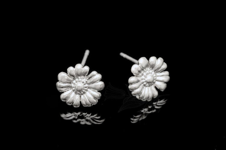 [W] M1907-Matt Rhodium Plated (10pairs)-Tiny Flower Stud Earrings-Flower Post Earringss-Silver Post, [PRODUCT_SEARCH_KEYWORD], JEWELFINGER-INBEAD, [CURRENT_CATE_NAME]