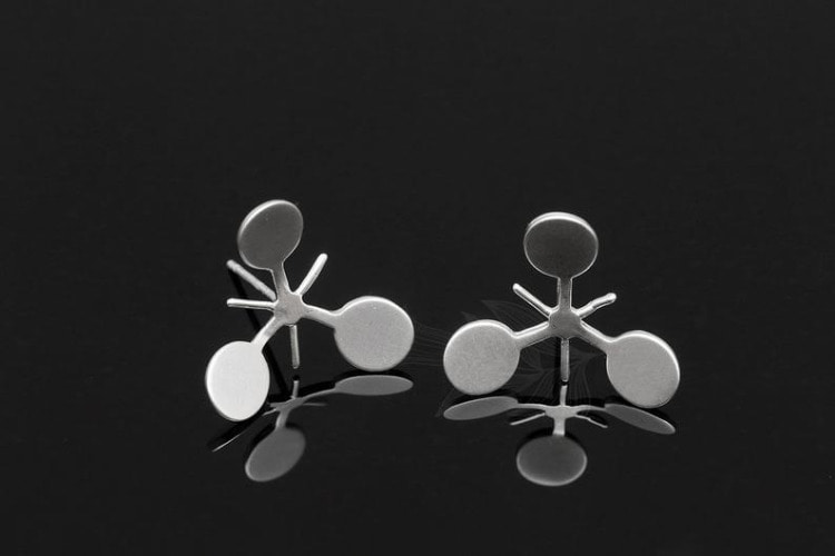 [W] M1810-Matt Rhodium Plated (10pairs)-Three Circle Earrings-Triple Circle Earrings-Circle Stud Earrings-Silver Post, [PRODUCT_SEARCH_KEYWORD], JEWELFINGER-INBEAD, [CURRENT_CATE_NAME]