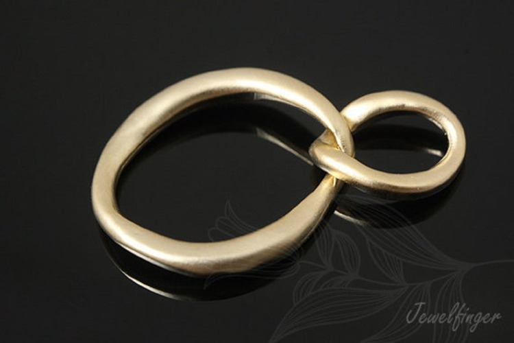 B626- 20pcs - Matt Gold plated Twist connected Ring Pendant(2 pcs), [PRODUCT_SEARCH_KEYWORD], JEWELFINGER-INBEAD, [CURRENT_CATE_NAME]