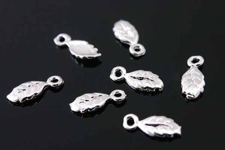[W] H255-Rhodium plated Mini leaf (10pcs), [PRODUCT_SEARCH_KEYWORD], JEWELFINGER-INBEAD, [CURRENT_CATE_NAME]
