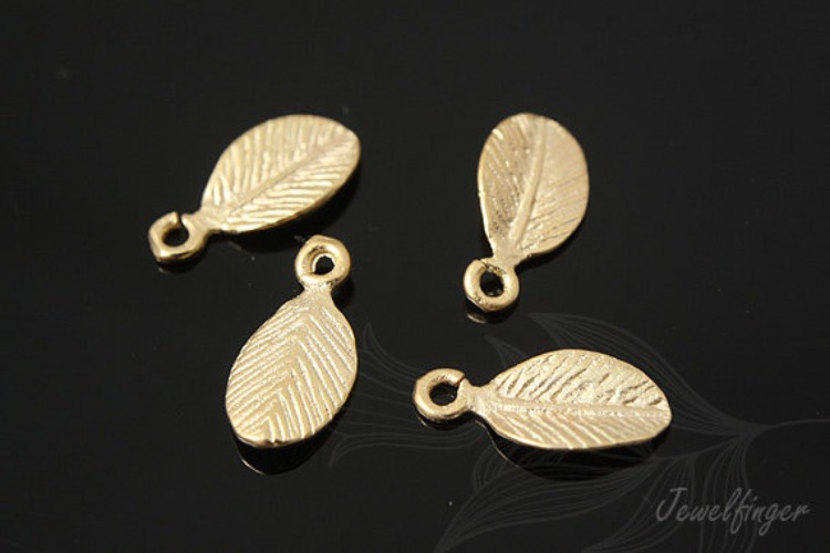 [W] B612-100pcs-Matt Gold plated small leaf charm dangle-M, [PRODUCT_SEARCH_KEYWORD], JEWELFINGER-INBEAD, [CURRENT_CATE_NAME]
