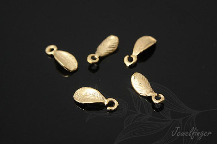 [W] H782-Matt Gold Plated-(100 pcs)-Small Leaf Charm Dangle-S, [PRODUCT_SEARCH_KEYWORD], JEWELFINGER-INBEAD, [CURRENT_CATE_NAME]