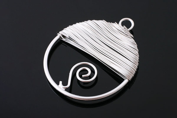 B445-Matt Rhodium Plated-(2pcs)-Wire Pendant, [PRODUCT_SEARCH_KEYWORD], JEWELFINGER-INBEAD, [CURRENT_CATE_NAME]