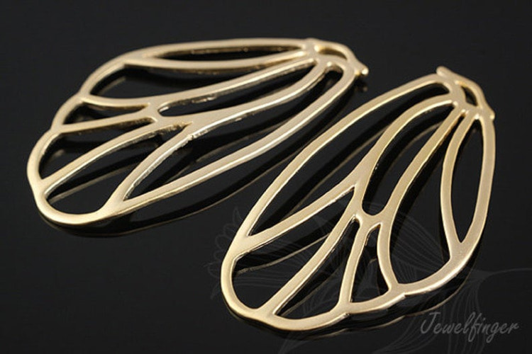B249-Matt Gold Plated-(2pcs)-Wing Pendant, [PRODUCT_SEARCH_KEYWORD], JEWELFINGER-INBEAD, [CURRENT_CATE_NAME]