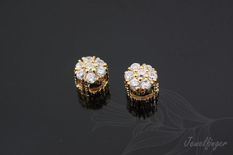 H364-Gold Plated-5mm Metal Rondelle Beads-Tiny Cubic Flower Beads (1piece), [PRODUCT_SEARCH_KEYWORD], JEWELFINGER-INBEAD, [CURRENT_CATE_NAME]