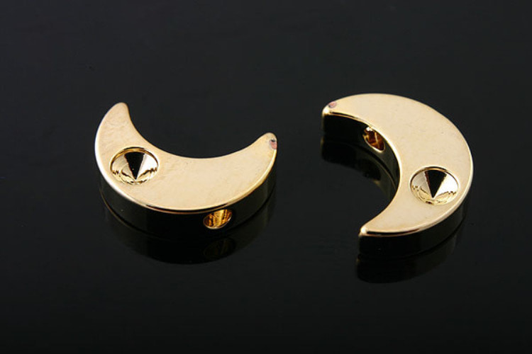 H1066-Gold Plated-(2pcs)-Crescent Moon, [PRODUCT_SEARCH_KEYWORD], JEWELFINGER-INBEAD, [CURRENT_CATE_NAME]