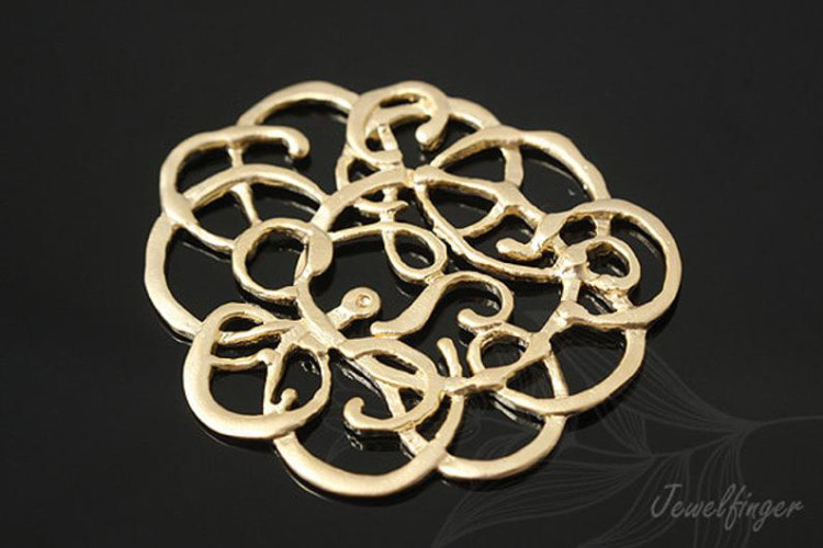 H330-Matt Gold Plated-(2pcs)-Abstract Pattern Pendant-Jewelry Making-Wholesale Jewelry Finding-Jewelry Supplies-Wholesale Pendant, [PRODUCT_SEARCH_KEYWORD], JEWELFINGER-INBEAD, [CURRENT_CATE_NAME]