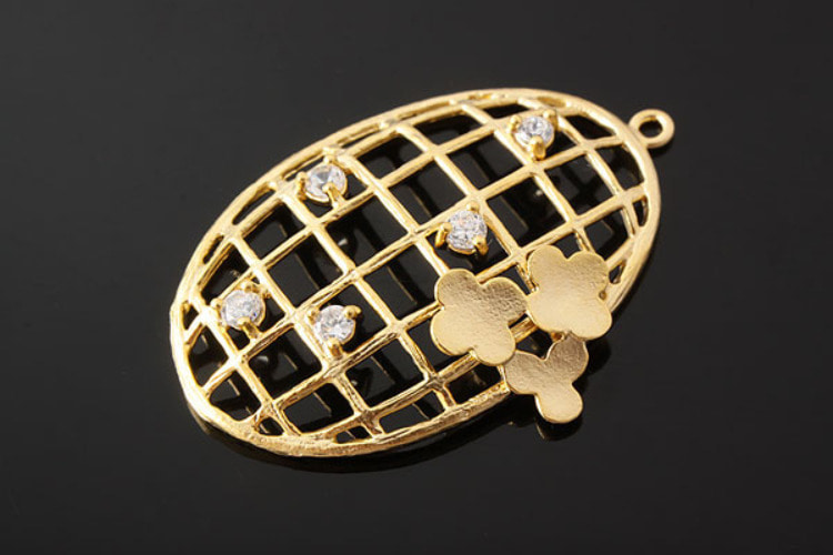 H106-Matt Gold Plated-(1pcs)-CZ Pendant, [PRODUCT_SEARCH_KEYWORD], JEWELFINGER-INBEAD, [CURRENT_CATE_NAME]