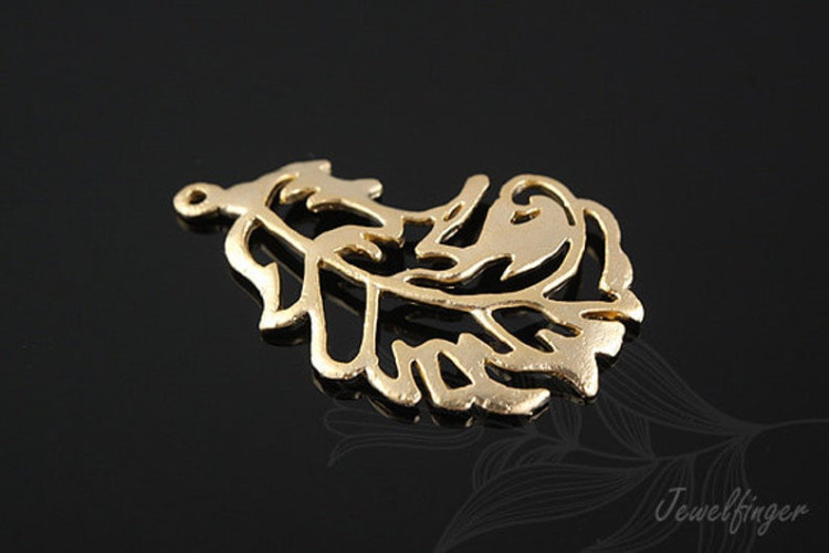 B201-Matt Gold Plated-(2pcs)-Leaf, [PRODUCT_SEARCH_KEYWORD], JEWELFINGER-INBEAD, [CURRENT_CATE_NAME]