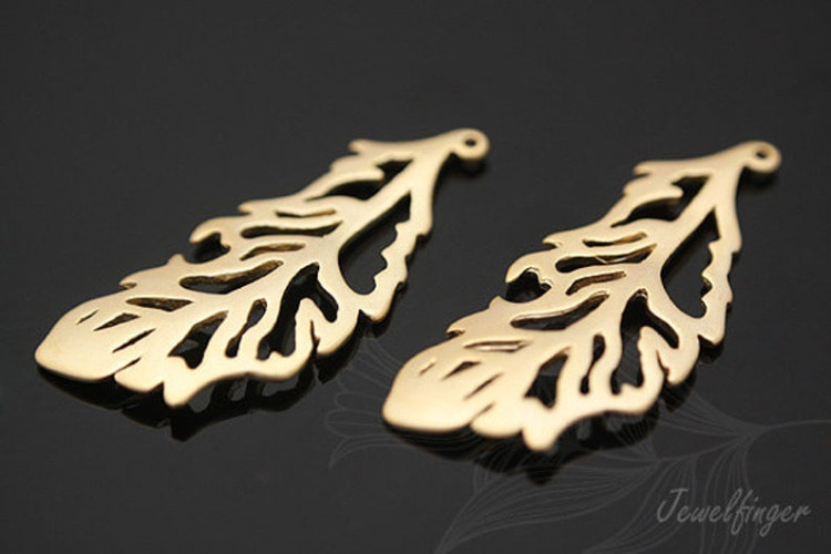 H147-Matt Gold Plated-(2pcs)-Leaf, [PRODUCT_SEARCH_KEYWORD], JEWELFINGER-INBEAD, [CURRENT_CATE_NAME]