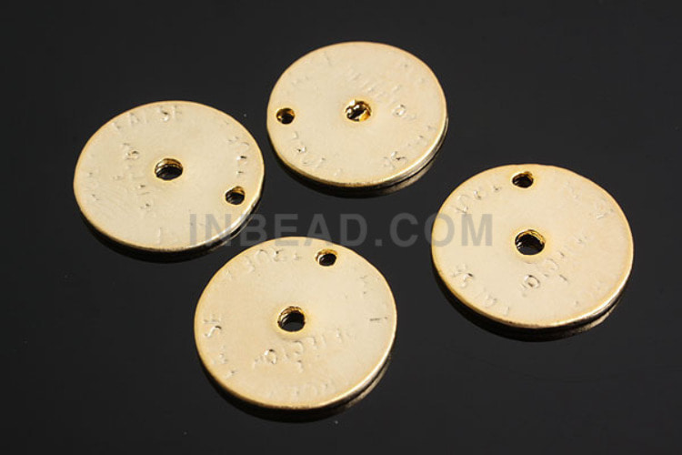 E968-Matt Gold Plated-(2pcs)-Coin-Jewelry Making-Wholesale Jewelry Finding-Jewelry Supplies, [PRODUCT_SEARCH_KEYWORD], JEWELFINGER-INBEAD, [CURRENT_CATE_NAME]
