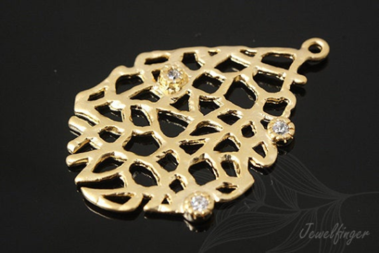 H469-Matt Gold Plated-(2pcs)-CZ Drop, [PRODUCT_SEARCH_KEYWORD], JEWELFINGER-INBEAD, [CURRENT_CATE_NAME]