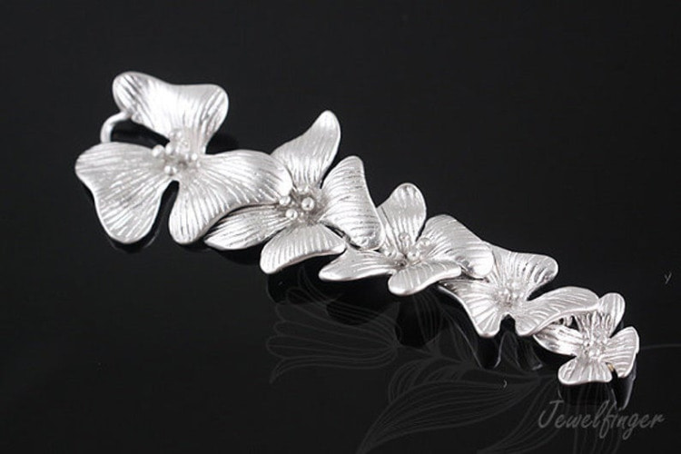 B289-Matt Rhodium Plated-(1pcs)-Fivefold Flower Pendant-Orchid Flower Fendant-Tropical Orchid, [PRODUCT_SEARCH_KEYWORD], JEWELFINGER-INBEAD, [CURRENT_CATE_NAME]