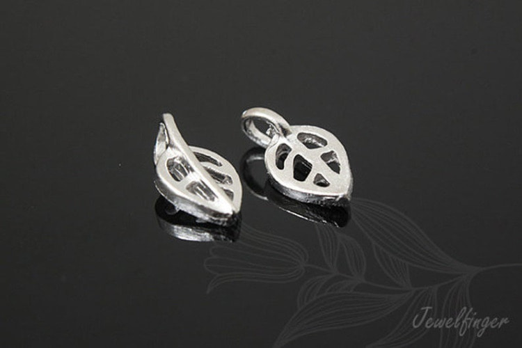 H885-Matt Rhodium Plated-(5pcs)-Small Leaf-Jewelry Making-Wholesale Jewelry Finding-Jewelry Supplies, [PRODUCT_SEARCH_KEYWORD], JEWELFINGER-INBEAD, [CURRENT_CATE_NAME]