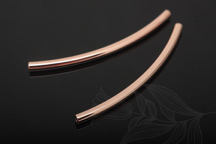 [W]B643-Pink Gold Plated-(40pcs)-2.5*45mm Brass Bar Pendant-Curved Tube Pendant, [PRODUCT_SEARCH_KEYWORD], JEWELFINGER-INBEAD, [CURRENT_CATE_NAME]