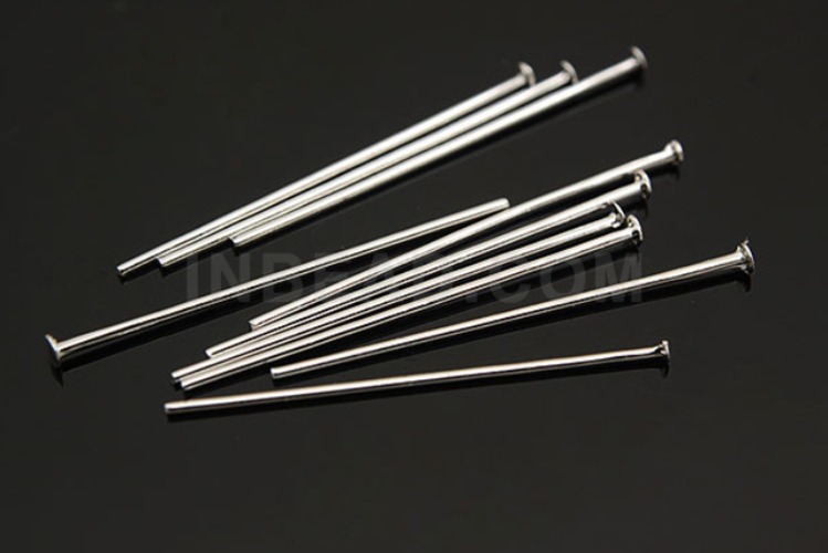 [W] B076-100 gram-05*20mm-Headpin-Rhodium plated-Hard type, [PRODUCT_SEARCH_KEYWORD], JEWELFINGER-INBEAD, [CURRENT_CATE_NAME]
