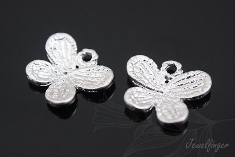 M170-Matt Rhodium Plated-(2pcs)-Butterfly-Jewelry Making-Wholesale Jewelry Finding-Jewelry Supplies, [PRODUCT_SEARCH_KEYWORD], JEWELFINGER-INBEAD, [CURRENT_CATE_NAME]
