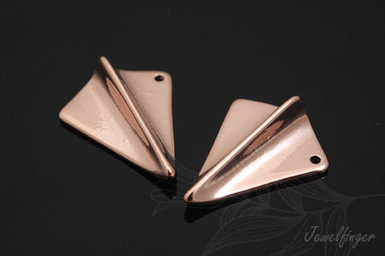 S458-Pink Gold Plated-(2pcs)-Paper Airplane-Jewelry Making-Wholesale Jewelry Finding-Jewelry Supplies, [PRODUCT_SEARCH_KEYWORD], JEWELFINGER-INBEAD, [CURRENT_CATE_NAME]