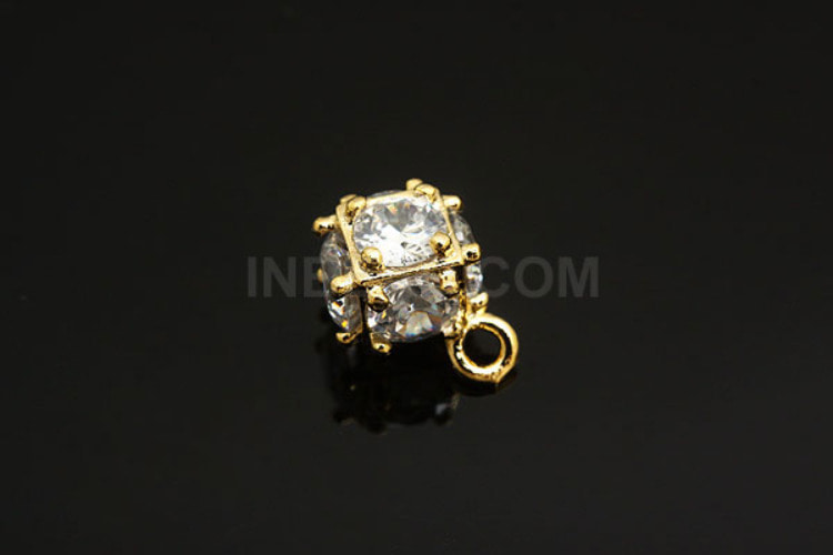 [W]E628-Gold Plated-(20pcs)-CZ 8mm Cube-Jewelry Making-Wholesale Jewelry Finding-Jewelry Supplies, [PRODUCT_SEARCH_KEYWORD], JEWELFINGER-INBEAD, [CURRENT_CATE_NAME]