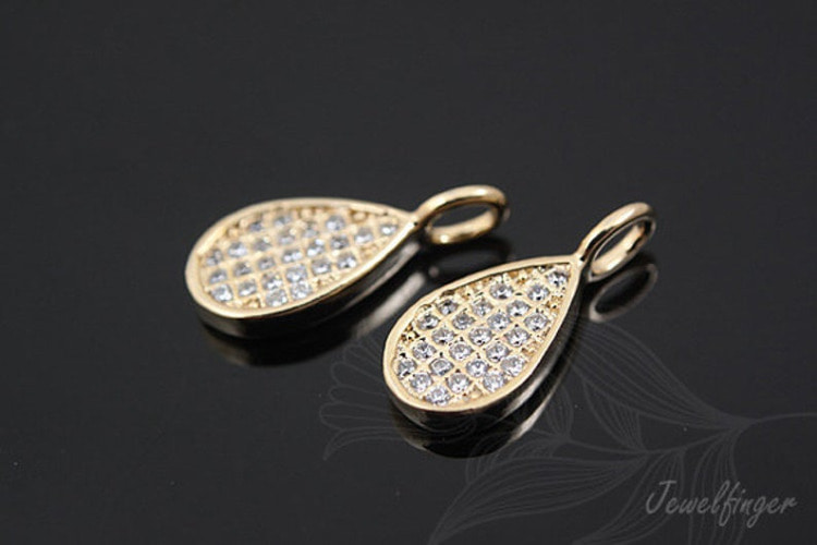 [W]M385-Gold Plated-(20 pcs)-CZ Drop-Jewelry Making-Wholesale Jewelry Finding-Jewelry Supplies, [PRODUCT_SEARCH_KEYWORD], JEWELFINGER-INBEAD, [CURRENT_CATE_NAME]