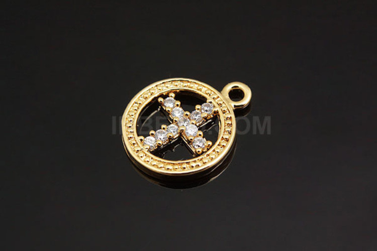 [W]E592-Gold Plated-(20 pcs)-CZ Cross-Jewelry Making-Wholesale Jewelry Finding-Jewelry Supplies, [PRODUCT_SEARCH_KEYWORD], JEWELFINGER-INBEAD, [CURRENT_CATE_NAME]
