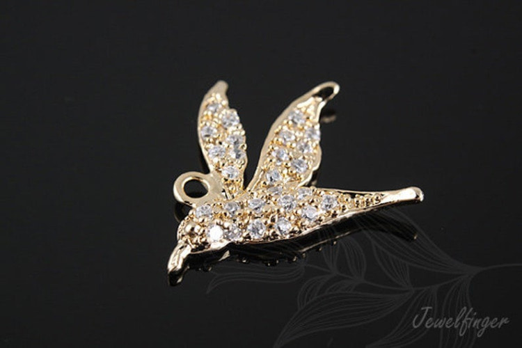 [W]E625-Gold Plated-(10pcs)-CZ Bird-Jewelry Making-Wholesale Jewelry Finding-Jewelry Supplies, [PRODUCT_SEARCH_KEYWORD], JEWELFINGER-INBEAD, [CURRENT_CATE_NAME]