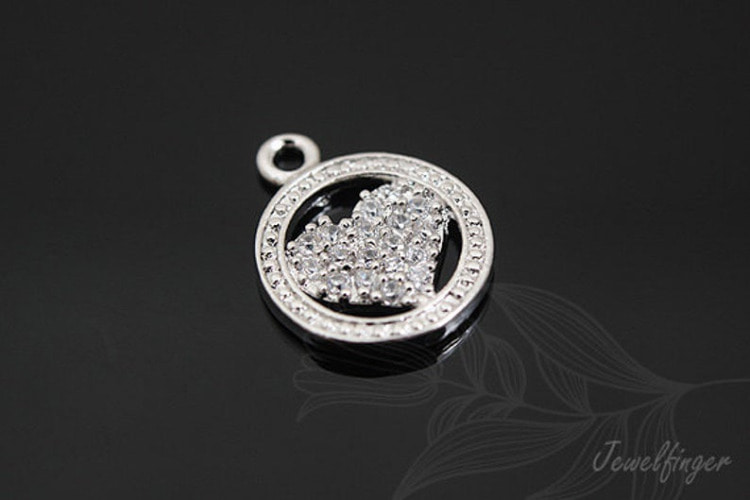 [W]K253-Rhodium Plated-(20 pcs)-CZ Heart-Jewelry Making-Wholesale Jewelry Finding-Jewelry Supplies, [PRODUCT_SEARCH_KEYWORD], JEWELFINGER-INBEAD, [CURRENT_CATE_NAME]