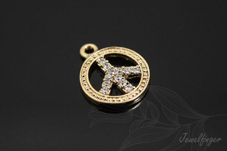 E591-Gold Plated-(2pcs)-CZ Peace-Jewelry Making-Wholesale Jewelry Finding-Jewelry Supplies, [PRODUCT_SEARCH_KEYWORD], JEWELFINGER-INBEAD, [CURRENT_CATE_NAME]