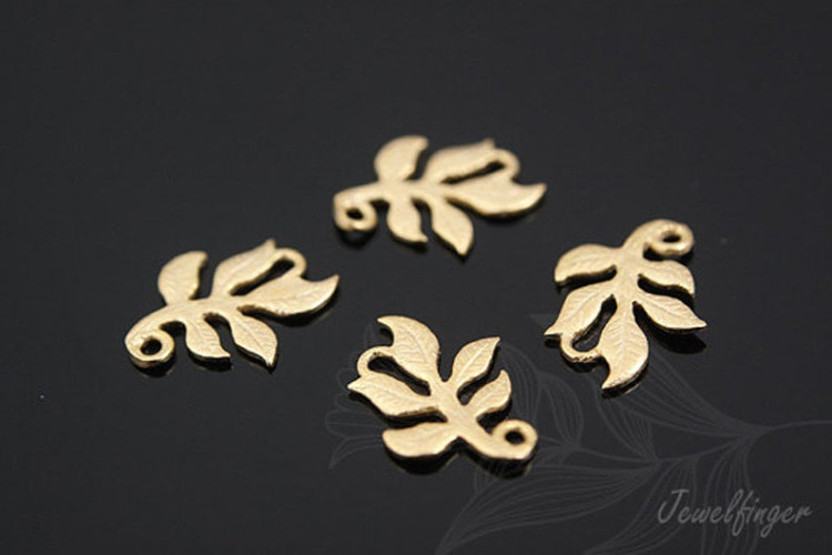 [W]M438-Matt Gold Plated-(80pcs)-7*9mm Tiny Leaf-Leaf Connector-Jewelry Making-Wholesale Jewelry Finding-Jewelry Supplies-S, [PRODUCT_SEARCH_KEYWORD], JEWELFINGER-INBEAD, [CURRENT_CATE_NAME]